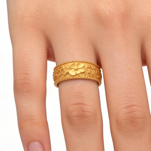 Image of Silicone Wedding Rings for Women 1 /4 /7 Packs -Stackable Silicone Rubber Wedding Bands - Innovative Flower & Vine Collection