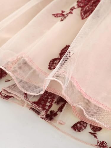 Image of TAGAS Girls Embroidery Pattern Cap Sleeve A-line Knee-Length Dress