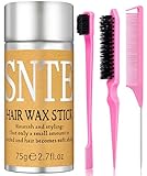 Hair Wax Stick Slick Back Hair Brush Set – Flyaway & Frizz Control for Sleek Ponytails, Buns, and Updos – Styling Accessories for Ballet, Dance Recitals, and Gifts