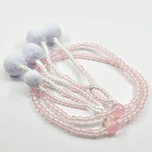 女性用・婦人用念珠【選べる各種カラー展開】カラフル念珠/数珠/プラスチック製/創価学会用/SGI・SOKA (012クリアピンク)