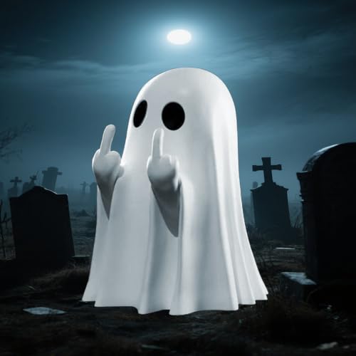 babyye Halloween Ghost Figurine Spooky Finger Statue Porch and Indoor Spooky Home Halloween Decorations Indoor