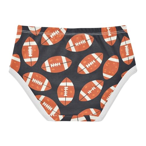 Wusikd American Football Girls' Underwear Cotton Orange Girls Briefs Soft Toddler Underwear 2T2