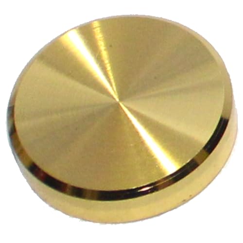 Image of RiseOm Brass Round Mirror Cap /Screws Cap Cover /Nails Decorative /Mirror Nail Decorative Cover (Pack of 10, 19mm-GoldYellow)