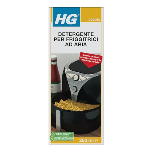 HG Limpiador De Air Fryer, Desengrasante Potente Para Grasa Persistente, No Daña, 250 ml