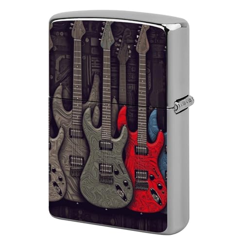 Funda para Encendedor con Diseño de Guitarra en Metal miniatura 1