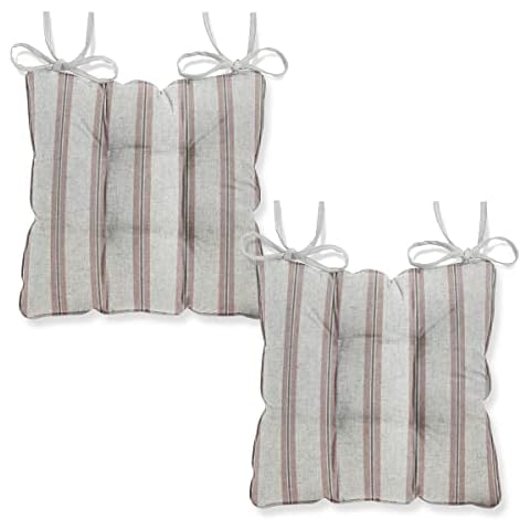 Harrison Cropper Seat Pads for Dining Chair Winterfell Ticking Stripe Chair Pads Cover