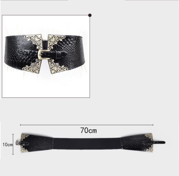 belt,belts for women, Vintage Wide Elastic Stretch Waist Belt Retro Cinch Buckle Belt Dress Belt for Women Girls2