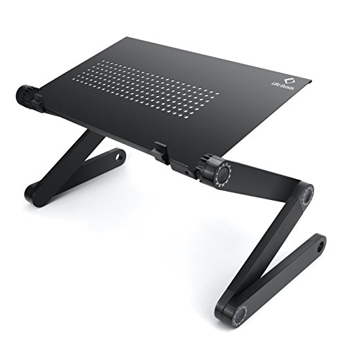 LifeBasis Table de Lit Pliable Table Ordinateur Réglable Compacte Légère pour PC Portable Plateau Table de Lecture pour Ultrabook Livre Magazine et Petit...