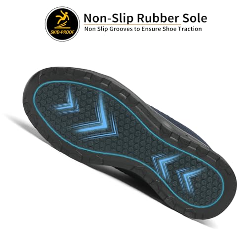 Image of LUPWEE Steel Toe Shoes for Men Women, Slip Resistant Safety Work Shoes Puncture Proof Comfortable Indestructible Sneakers with Specialized Work Insole for Industry Construction Warehouse