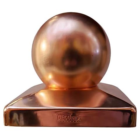 5.5" x 5.5" Solid Copper Ball Post Cap for True/Actual 5.5" x 5.5" Wood Posts (Works ONLY with Actual 5.5" x 5.5" Posts. Will NOT Work with Actual 6" x 6" Posts) Cover