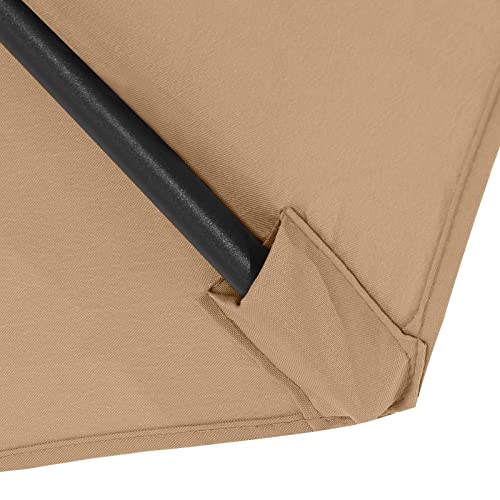 Image of MASTERCANOPY Patio Umbrella 9 ft Replacement Canopy for 6 Ribs-Beige Canopy Only