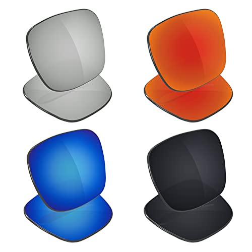 Image of Galvanic Replacement Lenses for Oakley Turbine OO9263 Sunglasses - Black + Ice + Ruby + Chrome