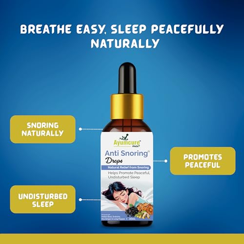 Image of Ayumcure Anti Snoring Drops 30ML| Herbal Nasal Drops for Snoring Relief & Better Sleep | With Indian Bael, Draksha, Dry Ginger & Long Pepper | Improves Breathing | 100% Natural for Men & Women ( pack of 2 )