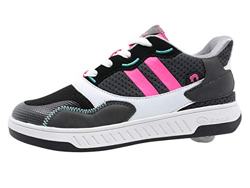 Beppi Roller Sneakers for Girls & Boys (Black/Pink)