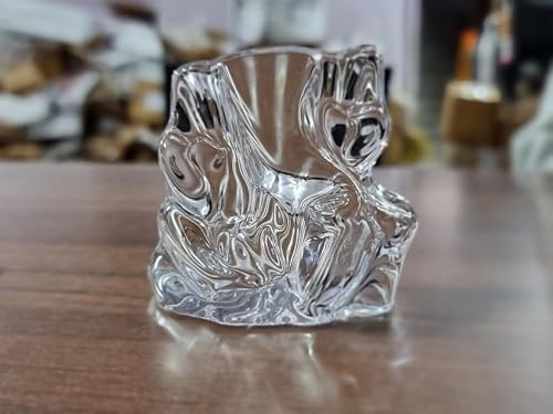 Image of SAUDEEP INDIA Crystal Ganesha Idol for Home Decor | Ganesh Murti for Home Temple, Car Dashboard & Office Desk | Ganpati Figurine Spiritual Showpiece Sculpture for Gifting | 8x8x5 Cm (Regular Quality)