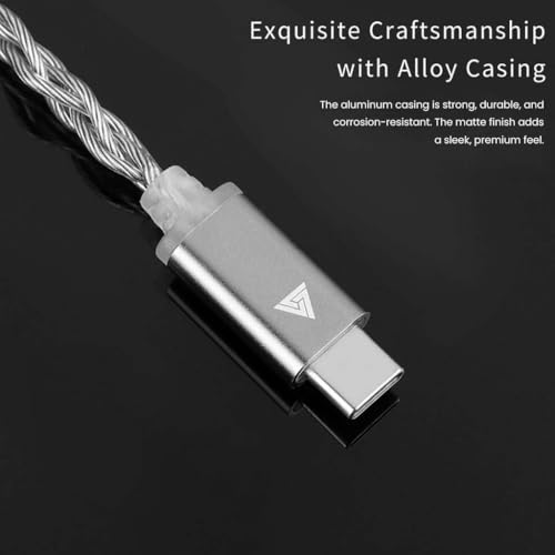 Image of QKZ TC MAX USB DAC, USB-C to 3.5mm DAC with KT02F20 Chip, High-Purity OFC Silver-Plated Cable, Low Distortion, Powerful Output for Audiophiles and Professionals