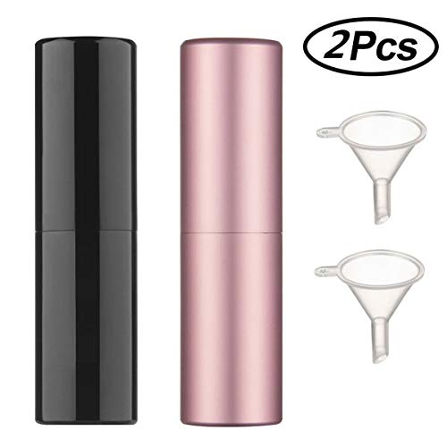 ALHXF Travel Perfume Bottle 20ml Refillable Perfume Atomiser Bottle 2 Pack - Mini Perfume Spray Bottle Spray Atomizer Perfume Bottle - Portable Metal Shell Spray Bottle with Funnel