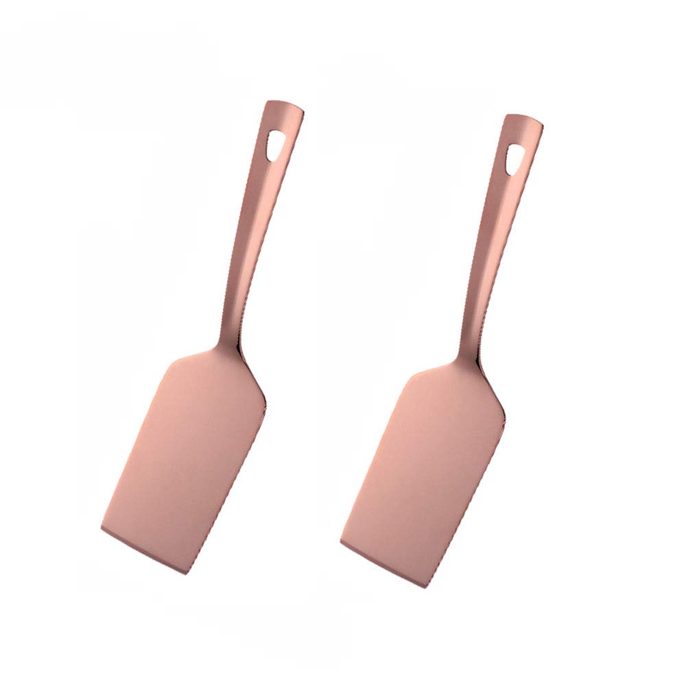 Rose Gold Lasagna Server Stainless Steel Set of 2 Roasting Slice Metal Pizza Server Cake Server Length 26 cm Width 6.4 cm Lasagna Server