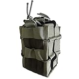 [PHOENIX IKKI] ダブル オープントップ M4 M16 対応 Molleモール対応 強化ナイロン マガジンポーチ 弾倉ポーチ マグポーチ サバイバルゲーム用装備 グレー