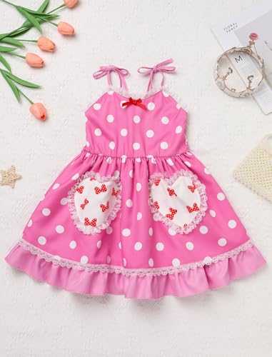 IMEKIS Toddler Girl Birthday Dress Summer Boho Plaid Easter Party Dress Cake Smash Photo Shoot Outfit 1-6T3