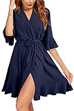 MNCEGEER Womens Robe Bridesmaid Robes Ruffle Soft Robes Ladies Lightweight Soft Loungewear Bathrobe