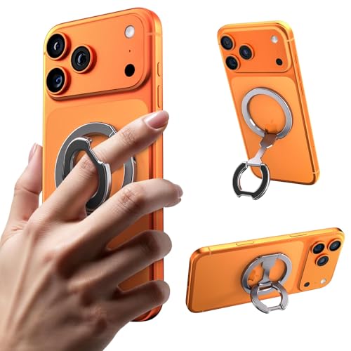 CloudValley Soporte Anillo Magnético Movil para MagSafe,Imán Magnético Doble Cara, Soporte Plegable, Doble Función, Rotación 360°, Fuerza Magnética Potente, Compatible con iPhone 16 15 14 13 12