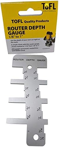 TOFL Depth Gauge Tool for Router | Ideal for Measuring Router Bit Depth with Easy-to-Read Analog Display | Ensures Accuracy for Woodworking Projects