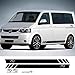 gzcfesbn Stickers à Rayures de Voiture Vinyle Décalque Compatible avec Volkswagen VW Multivan T5 t6 Edition Californie 70 Ans ahgzc (Color Name : 1)