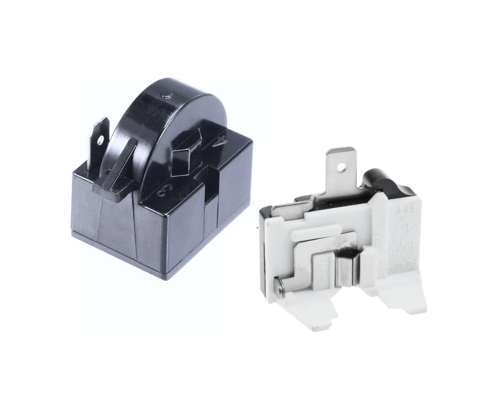 Refrigerator Starting Relay, 1 Pin, Refrigerator Overload Protector, 1/2 HP(1 Piece Rely 1 Piece Overload)