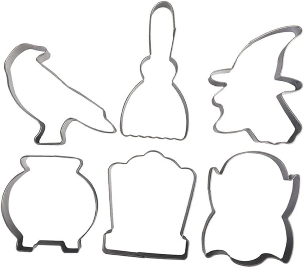 Ensemble d'emporte-pièces, moule de gaufrage de biscuits, emporte-pièces d'Halloween 18 pièces emporte-pièces en forme de beignet circulaire emporte-pièces en métal for biscuits d'Halloween en forme d