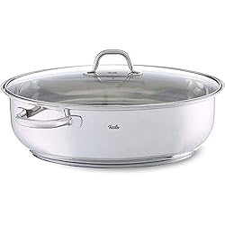 Cazuelas Fissler Fissler / Rustidera de acero inoxidable (8,8 litros, Ø 38 cm) con tapadera de vidrio, seguro para el horno y el lavavajillas, apta para inducción