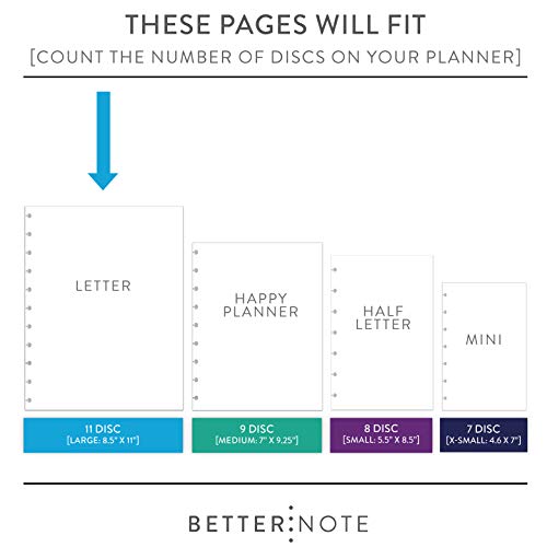 BetterNote July 2026 - June 2027 Academic HOURLY Calendar for Disc Notebook, Fits Levenger Circa, Big Happy Planner, Staples Arc, TUL, Discbound (11-Disc, 8.5"x11", Classic) by Natalie Rebecca Design - Image 4