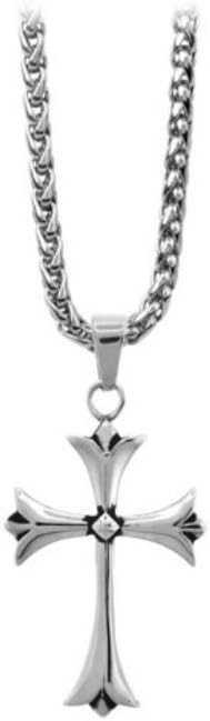 Sovereign Steel Classic Gothic Cross In the New Sovereign Steel Collection With Chain
