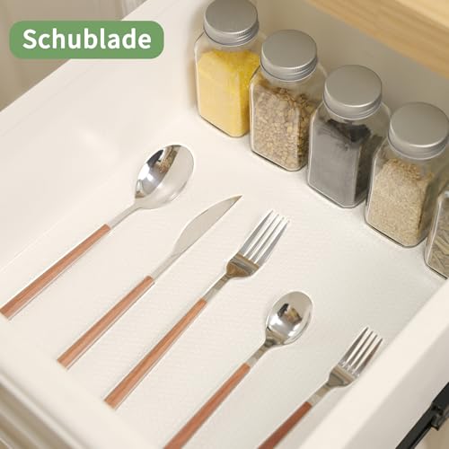 wohomuke Schubladenmatte 60x600cm küche matte für schubladen schubladeneinlage zuschneidbar EVA Kühlschrankmatten Für Schubladen Regale Schrank Kühlschrank(Transparent,60x600cm)