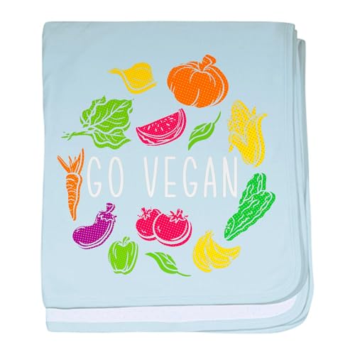 CafePress Go Vegan Vegetarian Veganism Animal R Baby Blanket, Super Soft Newborn Swaddle