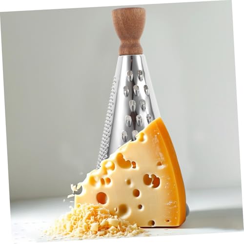 Rallador de Queso Alipis de Acero Inoxidable con Mango de Madera miniatura 4