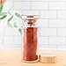 SAVVY & SORTED Glass Spice Jars with Label, 24PK Round Bamboo Jar Spices Set 4oz, 374 Spice Labels, Pepper Grinder, Empty Herb Seasoning Containers, Funnel and Shaker Lids