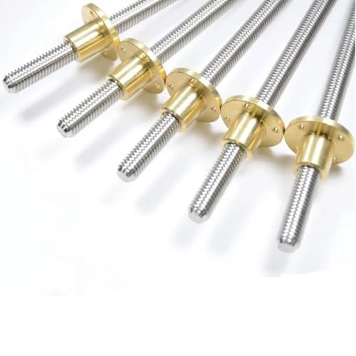 Vis trapézoïdale T6 en inox 304 de 400mm avec écrou en cuivre pour imprimante 3D