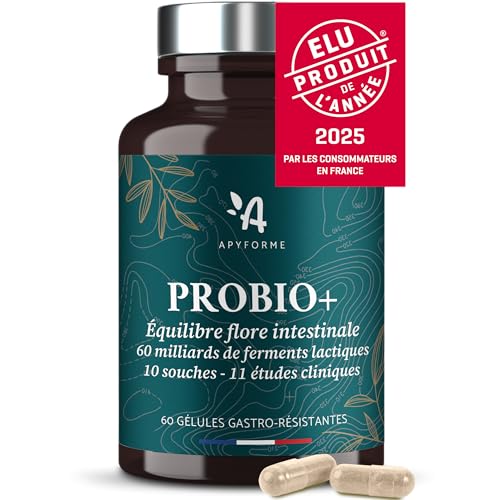 Probiotique Flore Intestinale - 60 Milliards UFC/Jour - 10 Souche...