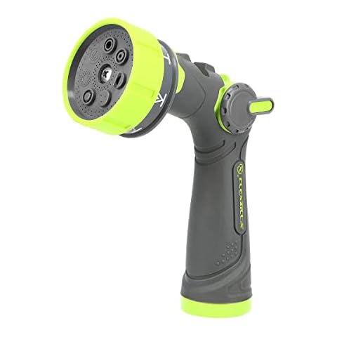 Flexzilla Garden Hose Nozzle - Heavy Duty 7-Pattern Adjustable Flow, NFZG52-E, ZillaGreen™ Cover