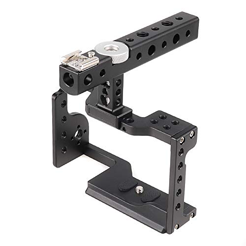 Fotga Aluminum Protective Video Camera Cage Stabilizer With Top Handle Grip For Sony A6600 Mirrorless Camera,Multiple 1/4" 3/8" Screw Mount #TOP20