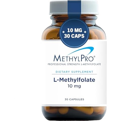 MethylPro 10mg L-Methylfolate - Professional Strength Active Methyl Folate Supplement for Brain Support & Balanced Mood - Gluten-Free Cognitive Supplement with No Fillers (30 Capsules) Cover