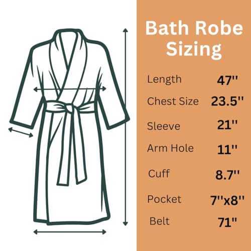 Pack Of 2 Cotton Terry Hooded Collar Towel Bath Robe for Women And Men Hotel Quality Unisex Spa Robe3