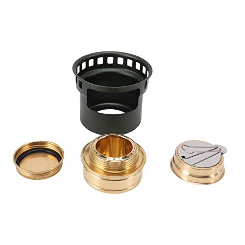 Estink Burner Cobre a Prueba de Viento Al Alcohol Estufa de Mochilero, Fácil de Limpiar y Alta Potencia de Fuego, Adecuada para Acampar y Actividades Al Aire Libre, Aleación de Aluminio/cobre