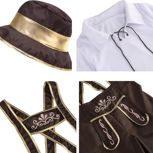 Disfraz infantil Oktoberfest Lederhosen para niños miniatura 4