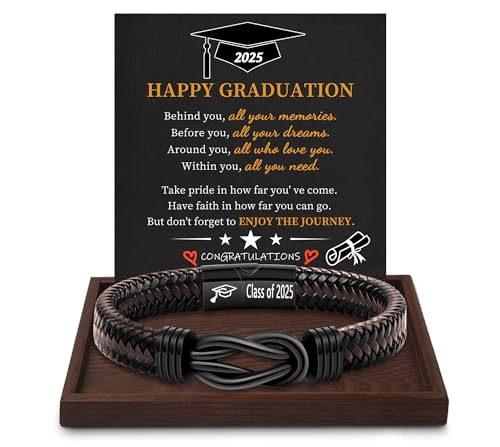 Inspirational Gifts for Men Morse Code Bracelets Mens Bracelets Graduation Gifts for Him Fathers Day Adjustable Leather Bracelet Motivational Birthday Annivesary Jewelry Stocking Stuffers for Men