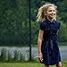 French Toast Girls' Short Sleeve Safari Dress, Navy, 6X