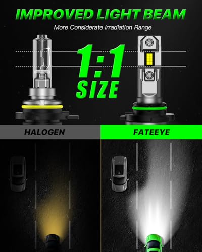 Image of 9005 Bulbs - Super Brightness 60000LM 6500K Bulb with Turbo Cooling Fan, 1:1 Size, Non-Polarity, Plug and Play, Pack of 2