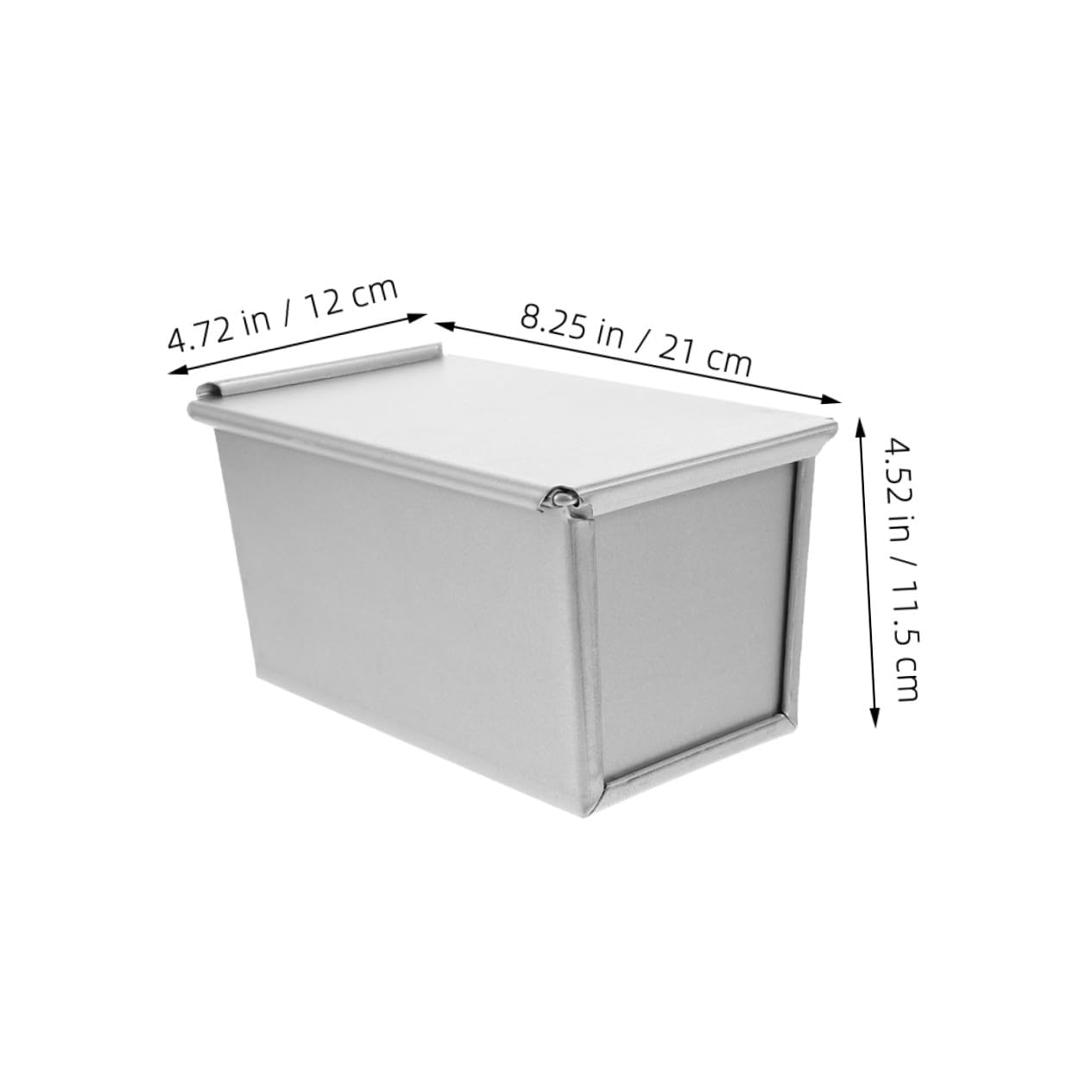 GLEAVI Molde Rectangular para Pan con Tapa Molde para Hornear Pan Antiadherente de Aluminio para Tostadas Bandeja para Horno Resistente y Segura para Uso Doméstico y Profesional