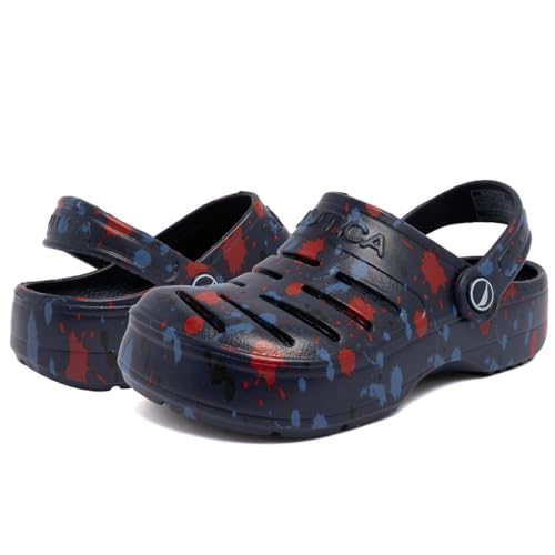 Image of Nautica Kids Clog Sandals - Slip-On Lightweight Water Shoes with Adjustable Heel Strap - Comfortable EVA Slip-Resistant Clogs for Boys & Girls - Toddler & Youth Sizes